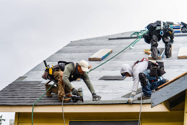 Professional Emergency Roof Repair technician working in Temple, NH